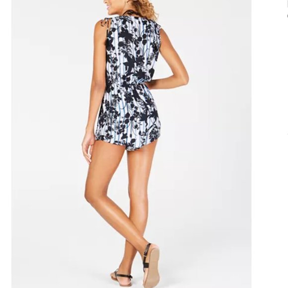 NWT Lucky Brand On The Grid Tie Dye Romper Coverup - Picture 2 of 4